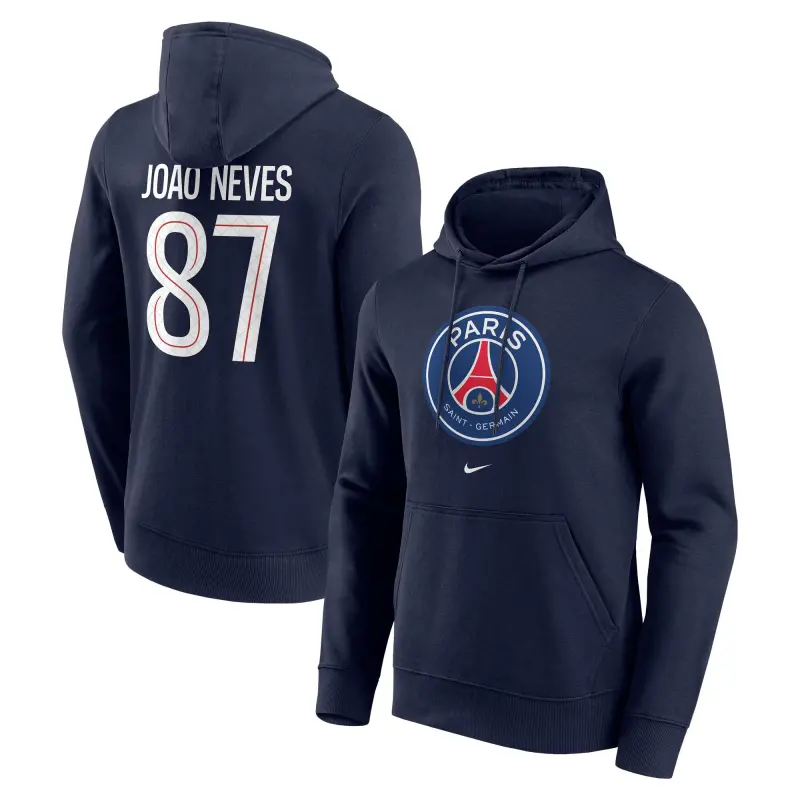 Collezione felpa-con-cappuccio-grafica-psg-nike-joo-neves-87-blu-navy-uomo-203293372-87 | Maglie Ufficiali Paris Saint Germain