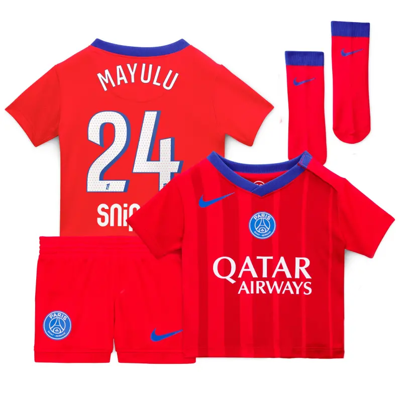 Collezione kit-da-calcio-psg-nike-third-stadium-mini-2025-26-neonati-con-stampa-mayulu-24-203066346-24 | Maglie Ufficiali Paris Saint Germain