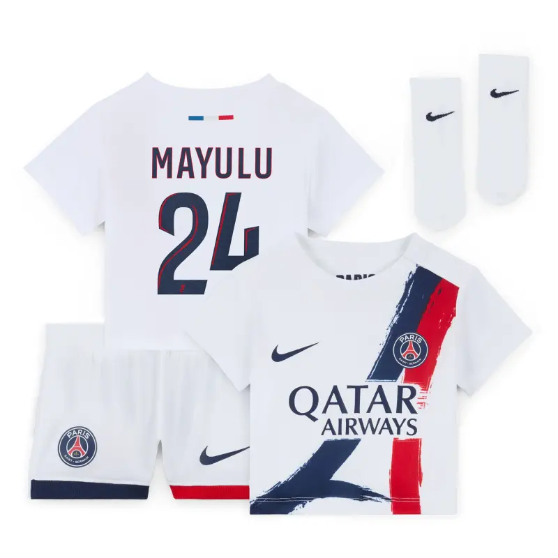 Collezione maglia-da-stadio-psg-nike-away-2024-2025-neonatos-con-stampa-mayulu-24-202135460-mayulu-24 | Maglie Ufficiali Paris Saint Germain
