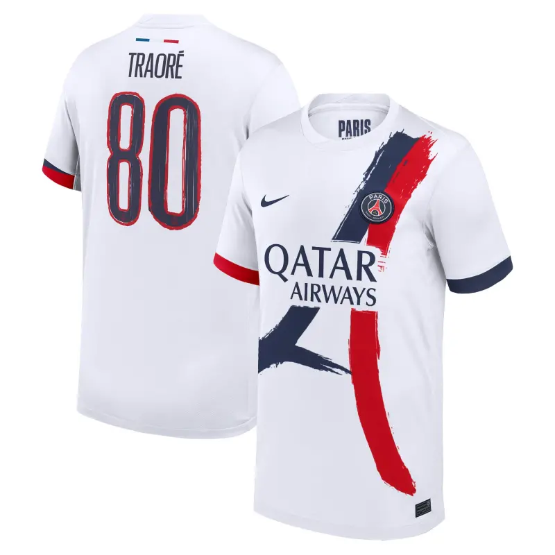 Collezione maglia-da-trasferta-nike-del-psg-2024-2025-bambini-con-stampa-traor-80-202333296-traore-80 | Maglie Ufficiali Paris Saint Germain