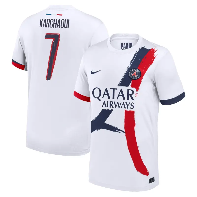 Collezione maglia-da-trasferta-nike-del-psg-2024-2025-con-stampa-karchaoui-7-202333239-karchaoui-7 | Maglie Ufficiali Paris Saint Germain