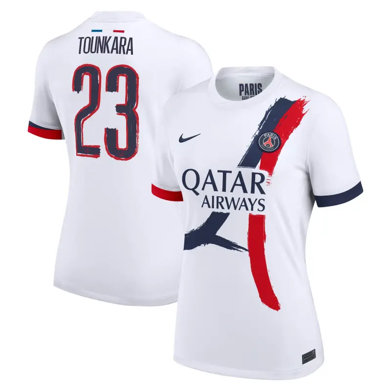 Collezione maglia-da-trasferta-nike-del-psg-2024-2025-donne-con-stampa-tounkara-23-202333352-23 | Maglie Ufficiali Paris Saint Germain