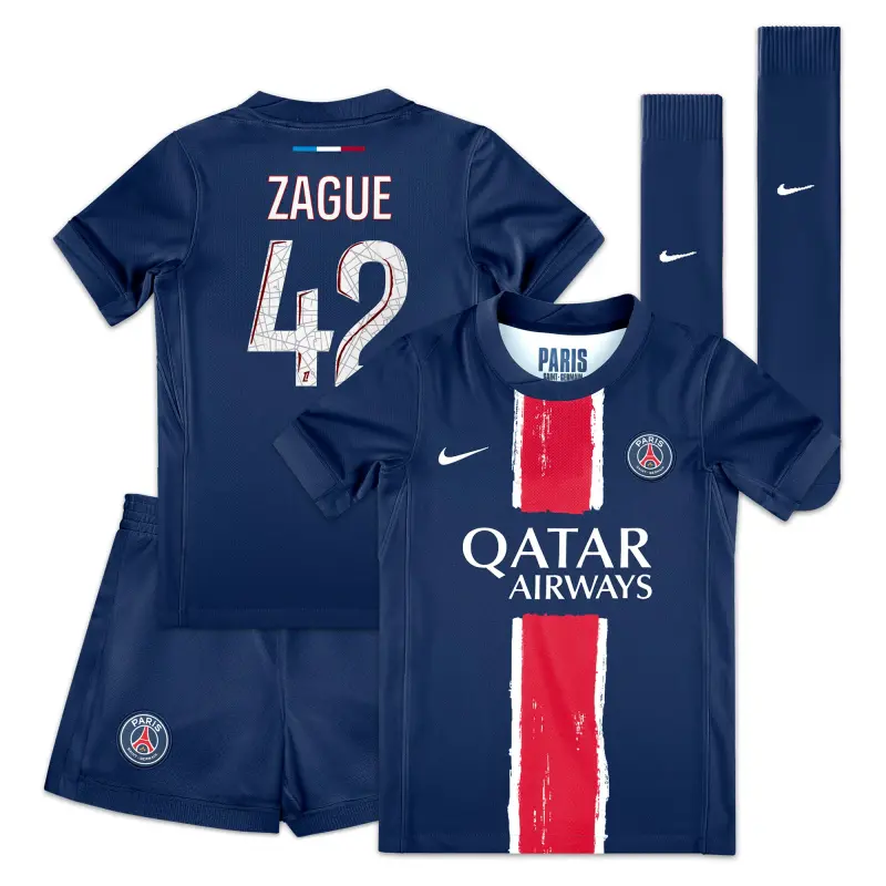 Collezione mini-divisa-home-psg-nike-2024-25-bambini-piccoli-con-stampa-zague-42-202135455 | Maglie Ufficiali Paris Saint Germain