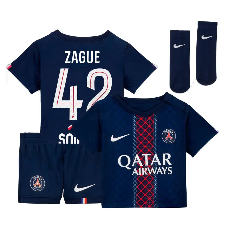Collezione mini-divisa-home-psg-nike-2024-25-neonatos-con-stampa-zague-42-202135471 | Maglie Ufficiali Paris Saint Germain
